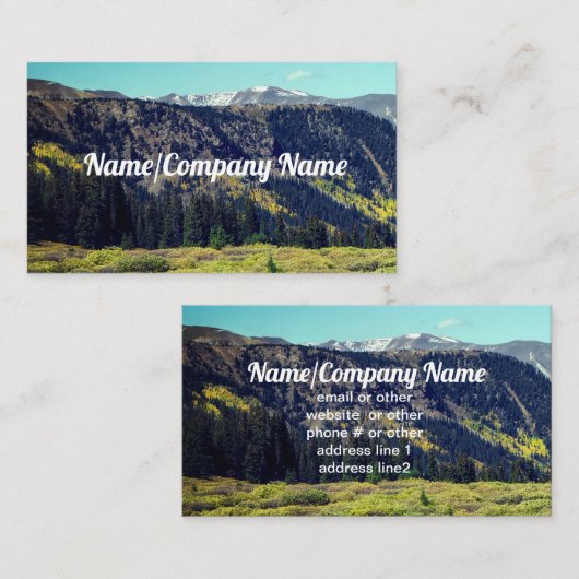Rocky Mountains fotografieren Naturlandschaft Visitenkarte (Vorne/Hinten)
