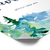 Rocky Mountains Gastgeschenke Hochzeiten signieren Poster (Ecke)