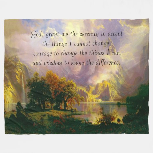 Rocky Mountains Gelassenheit Gebete Vlies Decke (Vorderseite (Horizontal))