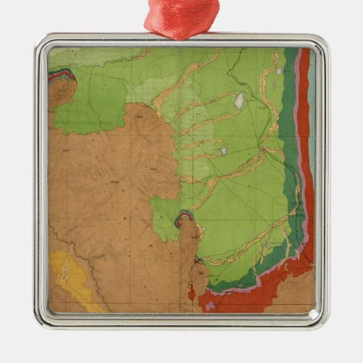 Rocky Mountains geologisch Silbernes Ornament (Vorne)