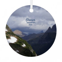 Rocky Mountains im Glacier Foto Metal Ornament