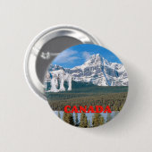 Rocky Mountains Kanada Button (Vorne & Hinten)