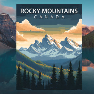 Rocky Mountains Kanada Reise Alberta & BC Gipfel Postkarte