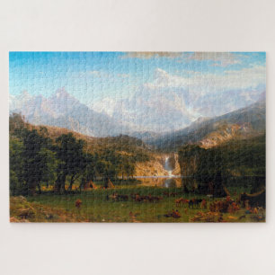 Rocky Mountains, Lander's Peak, Albert Bierstadt Puzzle