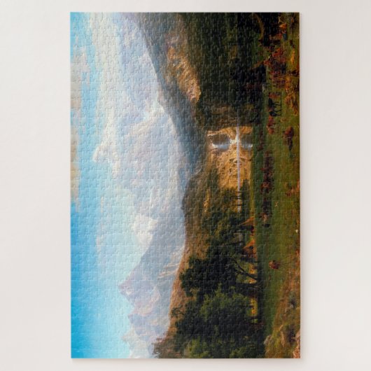 Rocky Mountains, Lander's Peak, Albert Bierstadt Puzzle (Vertikal)
