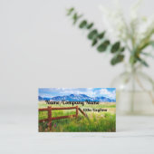 Rocky Mountains Landschaft Wilde Blume Foto Kunst Visitenkarte (Stehend Vorderseite)