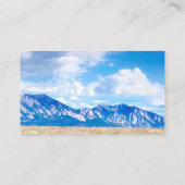 Rocky Mountains Landschaft Wilde Blume Foto Kunst Visitenkarte (Rückseite)