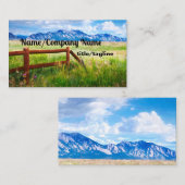 Rocky Mountains Landschaft Wilde Blume Foto Kunst Visitenkarte (Vorne/Hinten)