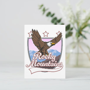 Rocky Mountains-Logo Feiertagspostkarte
