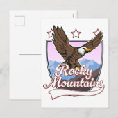 Rocky Mountains-Logo Feiertagspostkarte (Vorne/Hinten)