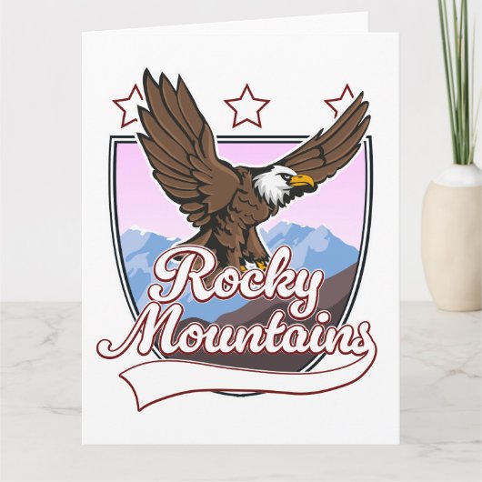 Rocky Mountains-Logo Karte (Vorderseite)