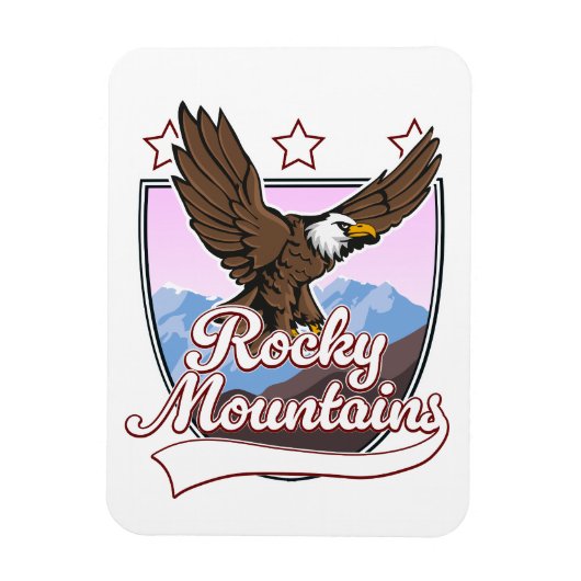 Rocky Mountains-Logo Magnet (Vertikal)