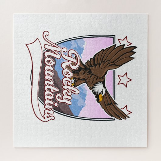 Rocky Mountains-Logo Puzzle (Horizontal)