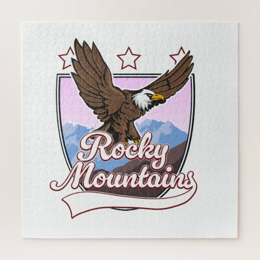Rocky Mountains-Logo Puzzle (Vertikal)