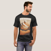 Rocky Mountains Minimalistische Landschaft T-Shirt (Vorne ganz)