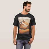 Rocky Mountains Minimalistische Landschaft T-Shirt (Vorne ganz)