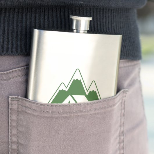 Rocky Mountains National Park Mountains Camping Flachmann (Beispiel)