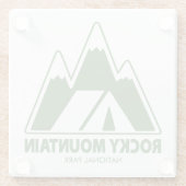 Rocky Mountains National Park Mountains Camping Glasuntersetzer (Rückseite)