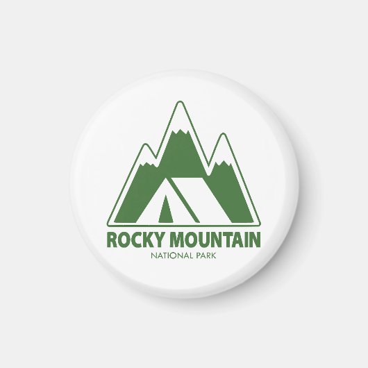 Rocky Mountains National Park Mountains Camping Magnet (Vorne)