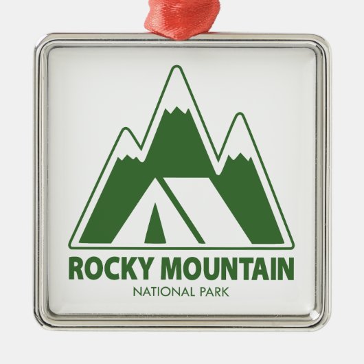 Rocky Mountains National Park Mountains Camping Ornament Aus Metall (Vorne)