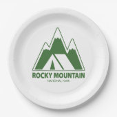 Rocky Mountains National Park Mountains Camping Pappteller (Vorderseite)