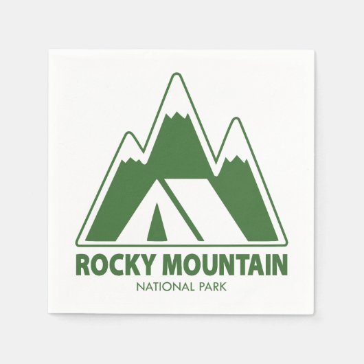 Rocky Mountains National Park Mountains Camping Serviette (Vorderseite)