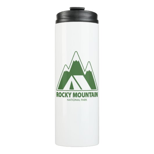 Rocky Mountains National Park Mountains Camping Thermosbecher (Vorderseite)
