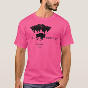 Rocky Mountains National Park Vintage-Design Farbe T-Shirt