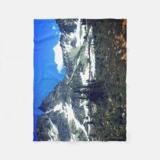 Rocky Mountains Nationalpark Schnee und Bäume Fleecedecke (Vorderseite)