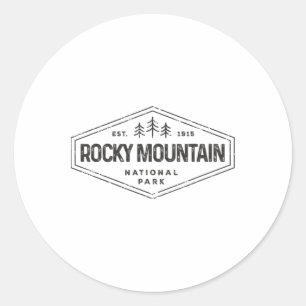 Rocky Mountains Nationalpark-Shirt-Abzeichen Campi Runder Aufkleber