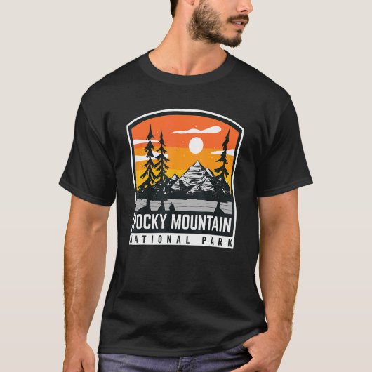 Rocky Mountains Nationalpark Wandern T-Shirt (Vorderseite)