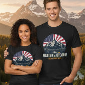 Rocky Mountains Patriotisches Abenteuer Herren T-S Tri-Blend Shirt