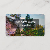 Rocky Mountains Pinienbäume Foto Visitenkarte (Vorderseite)