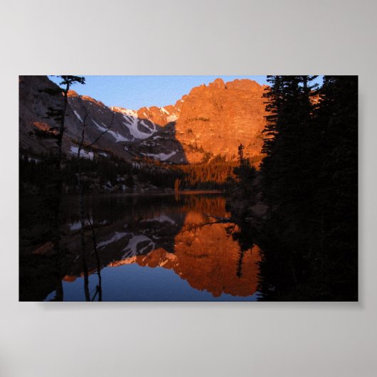 Rocky Mountains Reflektion über Leinwand Poster (Vorne)