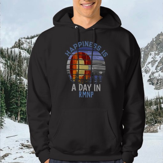 Rocky Mountains Retro RMNP Colorado Hoodie