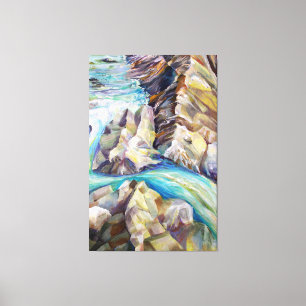 Rocky Mountains Rocks und Crystal River Painting Leinwanddruck