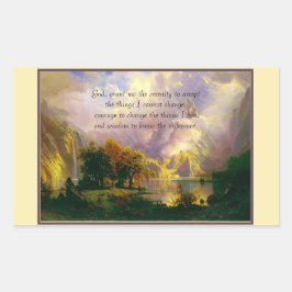 Rocky Mountains Sereity Gebet Rechteckiger Aufkleber