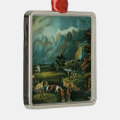 Rocky Mountains Silbernes Ornament (Rechts)