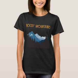 Rocky Mountains USA Retro-Reise-T-Shirt T-Shirt
