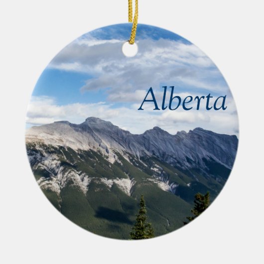 Rocky Mountains-Verzierung - Alberta Keramik Ornament (Vorne)