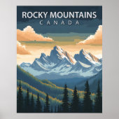 Rocky Mountains - Vintage Travel Poster of Canada" (Vorne)