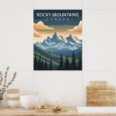 Rocky Mountains - Vintage Travel Poster of Canada" (Küche)