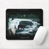 Rocky Mountains Wasserfall & Wildlife Mousepad (Mit Mouse)