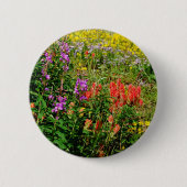 Rocky Mountains-Wildblumen Button (Vorderseite)
