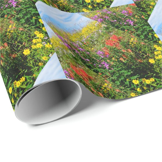 Rocky Mountains-Wildblumen Geschenkpapier (Rolleneckpunkt)