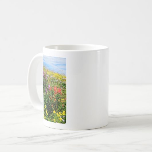 Rocky Mountains-Wildblumen Kaffeetasse (Vorderseite Links)