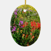Rocky Mountains-Wildblumen Keramik Ornament (Vorne)