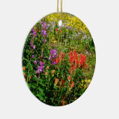 Rocky Mountains-Wildblumen Keramik Ornament (Rechts)