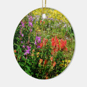 Rocky Mountains-Wildblumen Keramik Ornament (Links)
