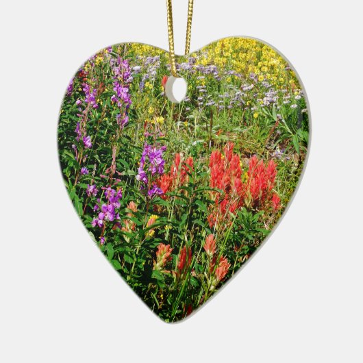 Rocky Mountains-Wildblumen Keramik Ornament (Links)